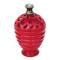 9.5" Outdoor Patio Cutout Vase, Cardinal Red & Gray